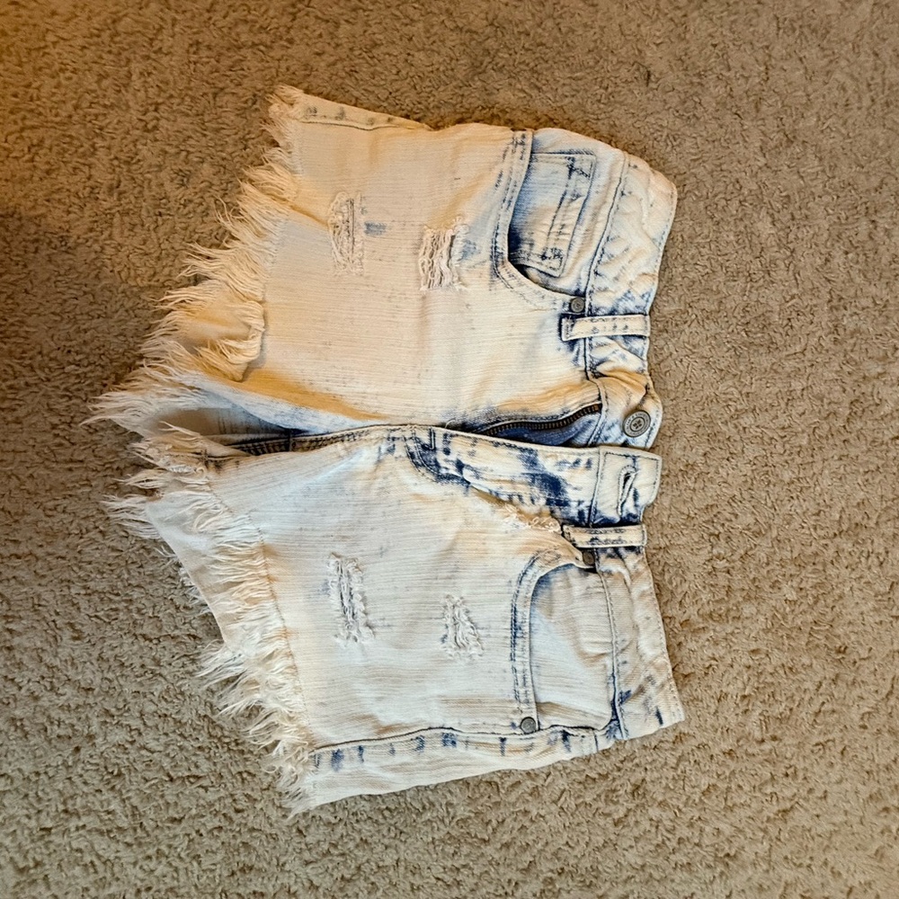 Altar'd State Distressed White Jean Shorts